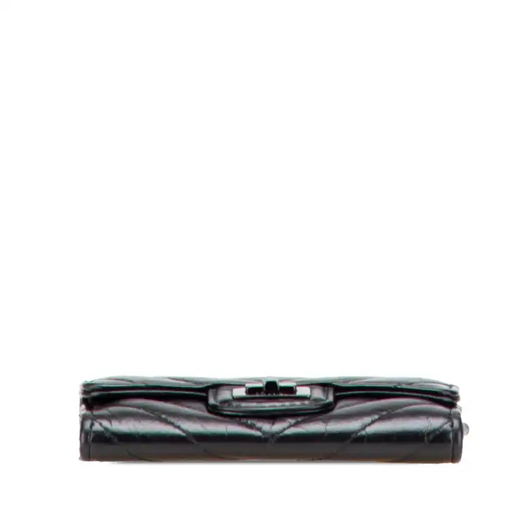 Chanel Reissue Chevron Quilted Aged Calfskin Card Holder Wallet