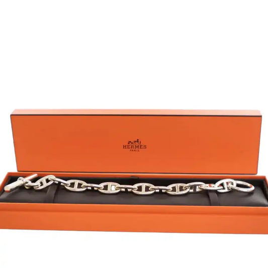 Hermès Large Model Sterling Silver Chaine D Ancre Bracelet