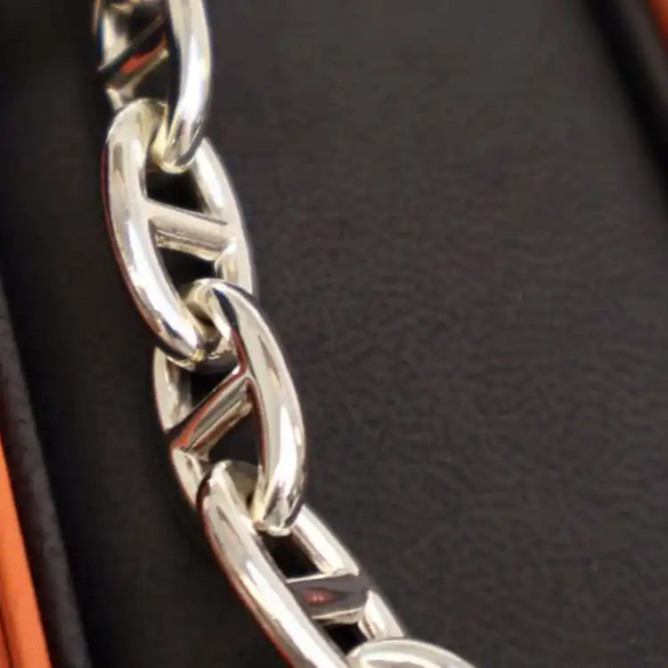 Hermès Large Model Sterling Silver Chaine D Ancre Bracelet