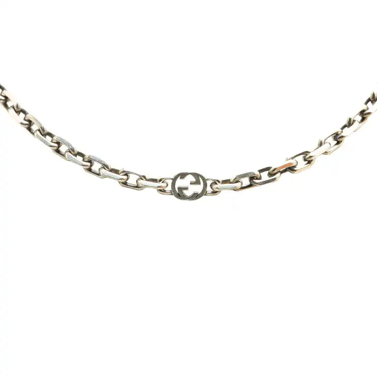 Gucci Sterling Silver Interlocking G Chain Necklace