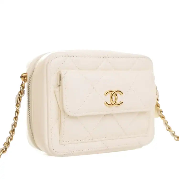 Chanel Mini Quilted Lambskin CC Vanity Case