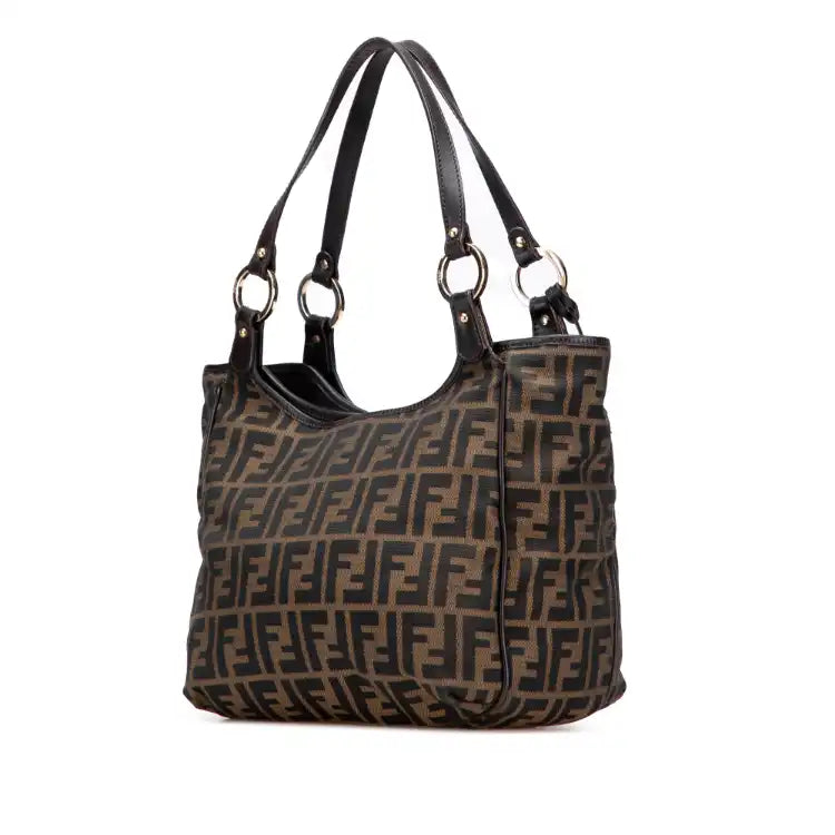 Fendi Zucca Canvas Shoulder Bag