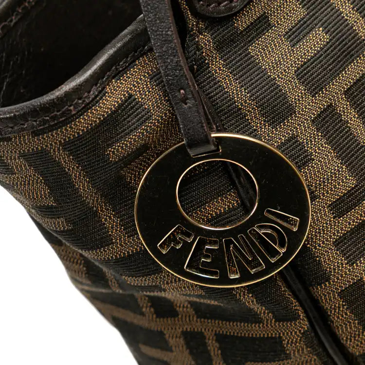 Fendi Zucca Canvas Shoulder Bag