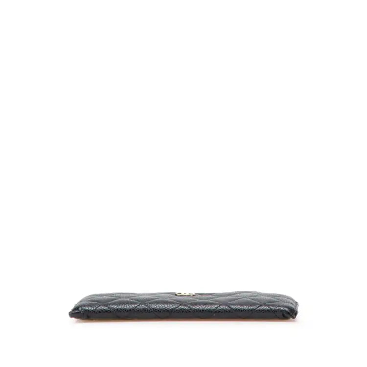 Chanel CC Quilted Caviar Classic Zip Pouch