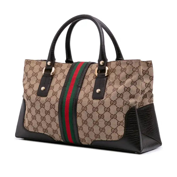 Gucci GG Canvas Web Junco Handbag