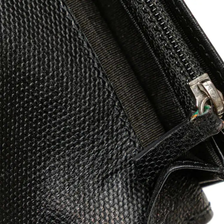 Chanel Lambskin Leather CC Button Long Wallet