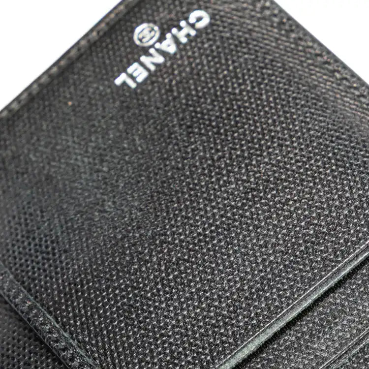 Chanel Lambskin Leather CC Button Long Wallet