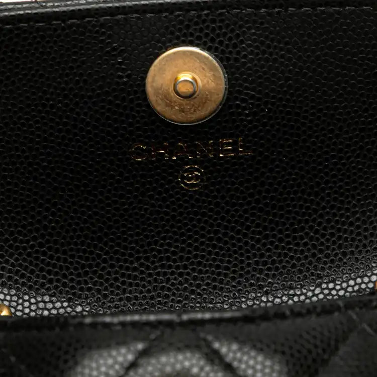 Chanel Quilted Caviar Twist Your Buttons Flap Chain Belt Bag