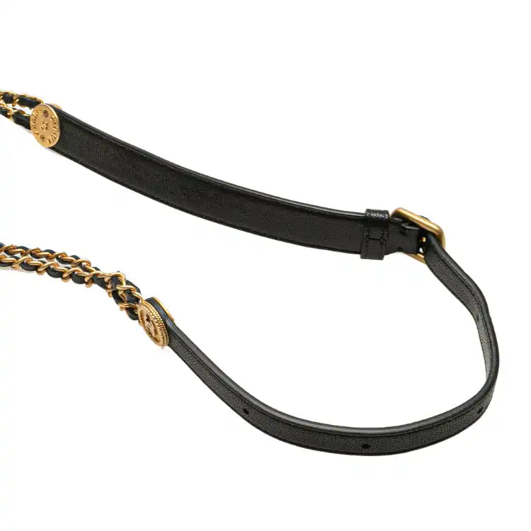 Chanel Quilted Caviar Twist Your Buttons Flap Chain Belt Bag
