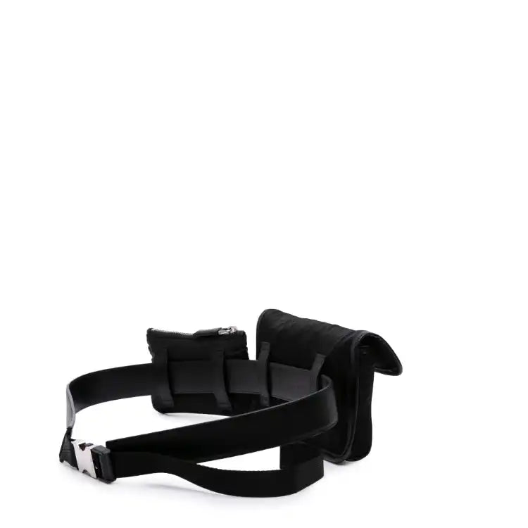 Prada Saffiano Trimmed Tessuto Belt Bag
