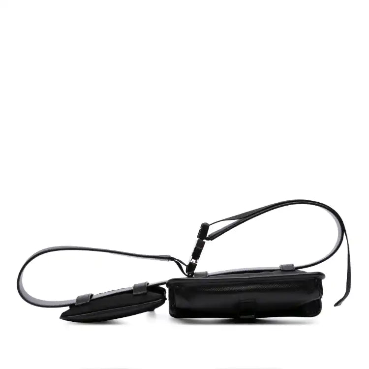 Prada Saffiano Trimmed Tessuto Belt Bag