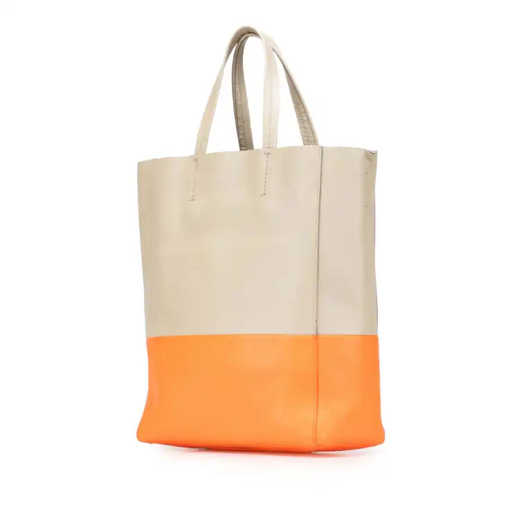 Celine Small Bicolor Leather Vertical Cabas