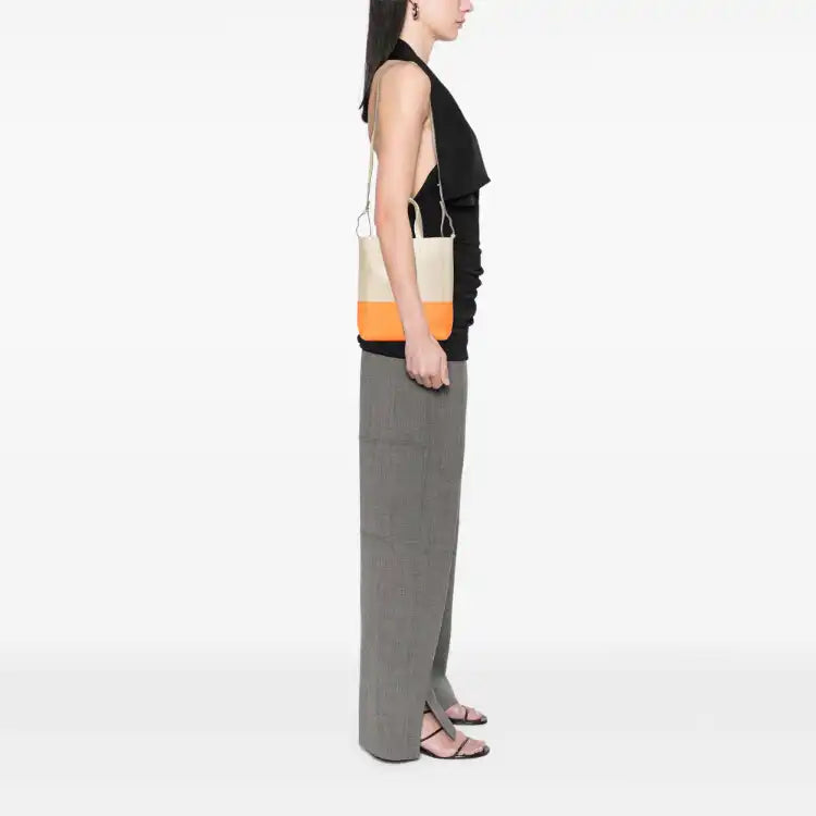 Celine Small Bicolor Leather Vertical Cabas