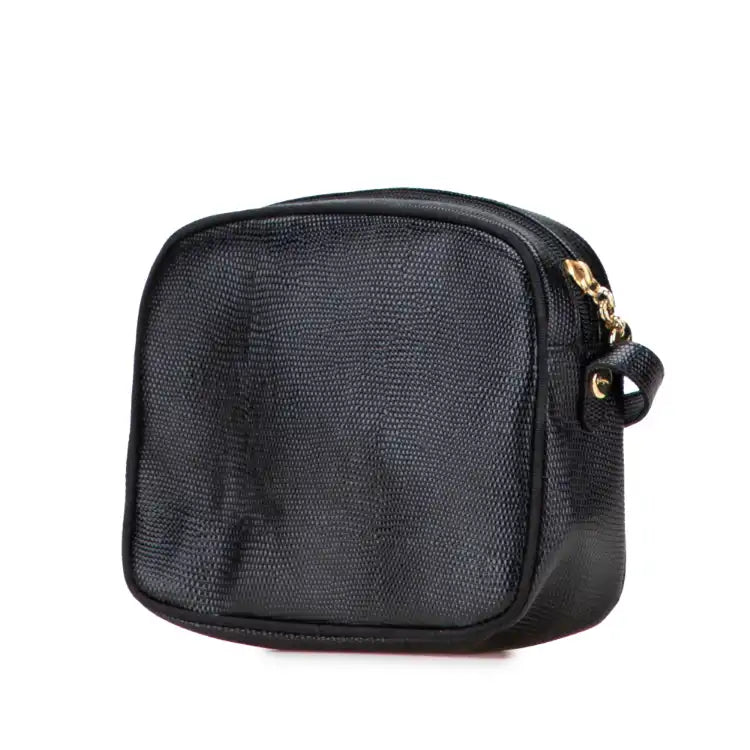 Ferragamo Embossed Lizard Leather Vara Crossbody
