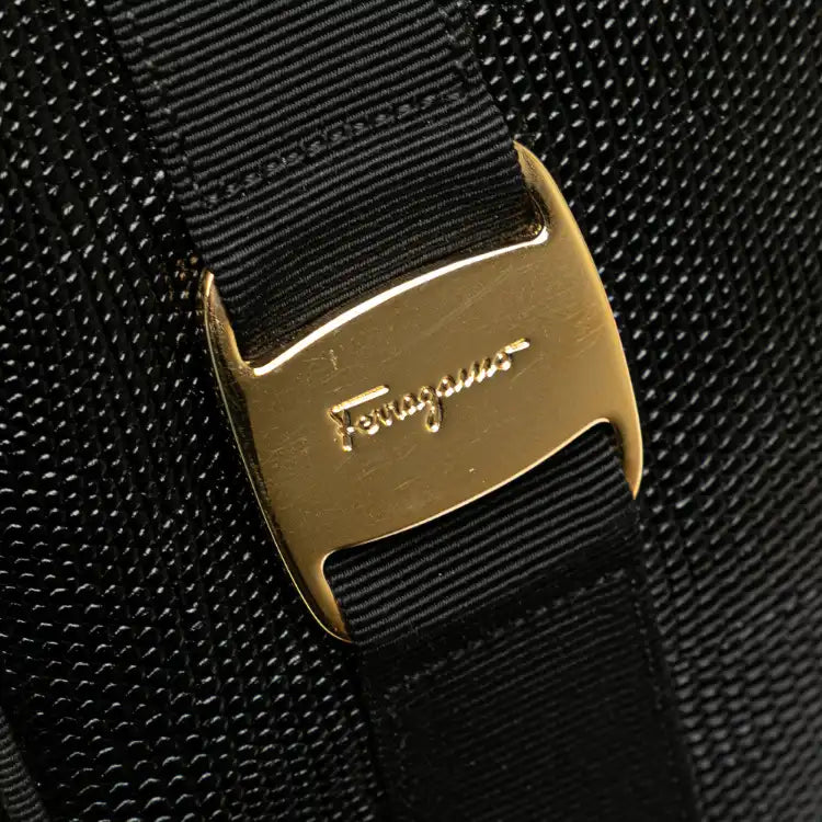 Ferragamo Embossed Lizard Leather Vara Crossbody