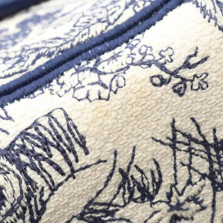 Dior Canvas Embroidered Toile de Jouy Saddle Bag