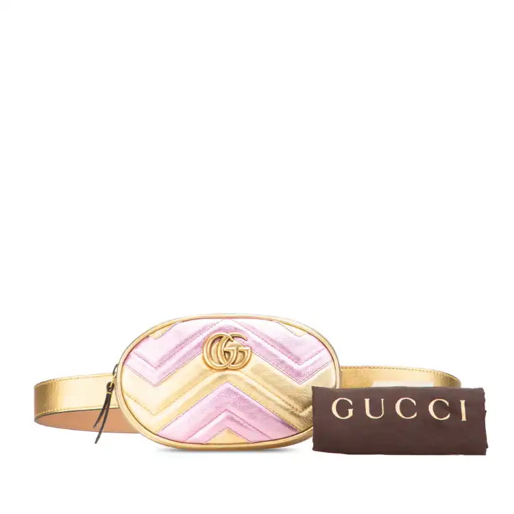 Gucci GG Marmont Matelasse Leather Belt Bag