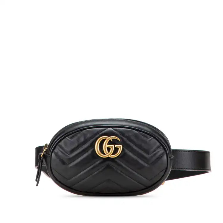 Gucci GG Marmont Matelasse Leather Belt Bag