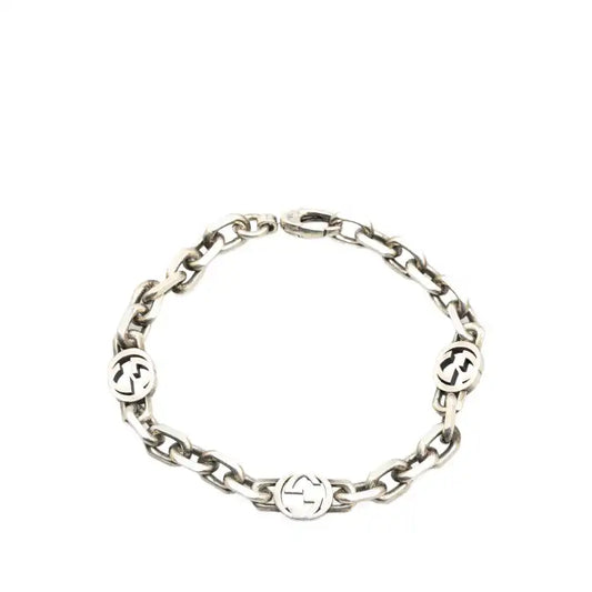 Gucci Sterling Silver Interlocking G Chain Bracelet