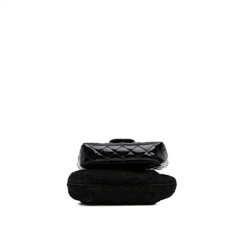 Chanel Mini Patent Lace Kiss Lock Flap Double Bag