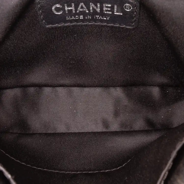 Chanel Mini Patent Lace Kiss Lock Flap Double Bag