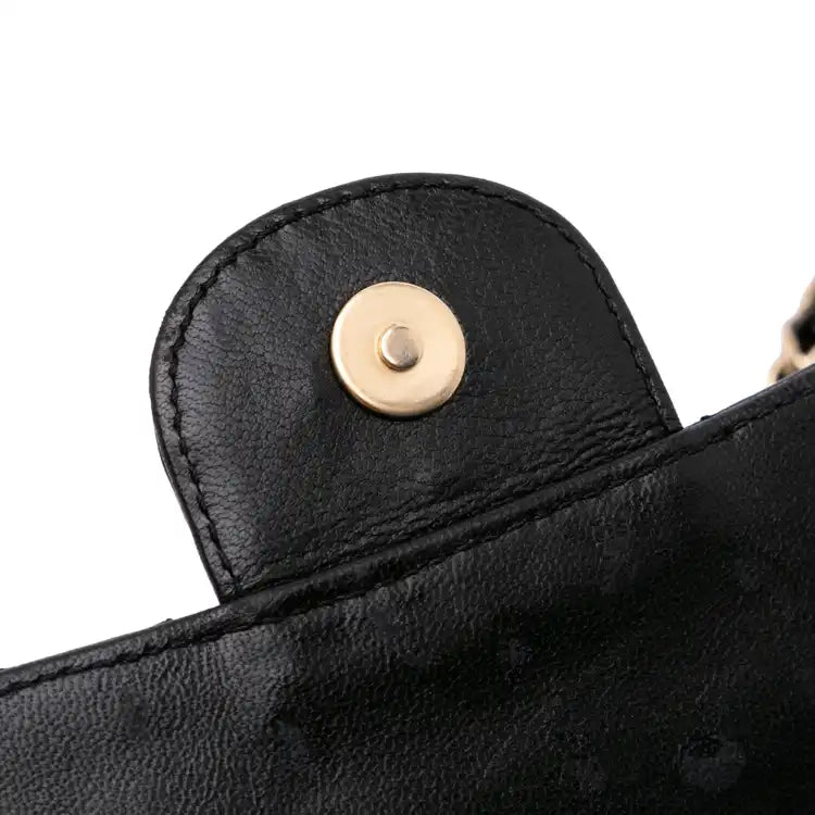 Chanel Mini Patent Lace Kiss Lock Flap Double Bag