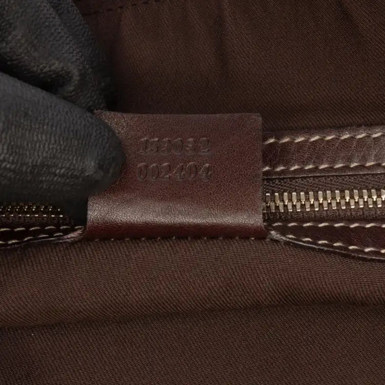 Gucci Canvas Bamboo Horsebit Print Hobo