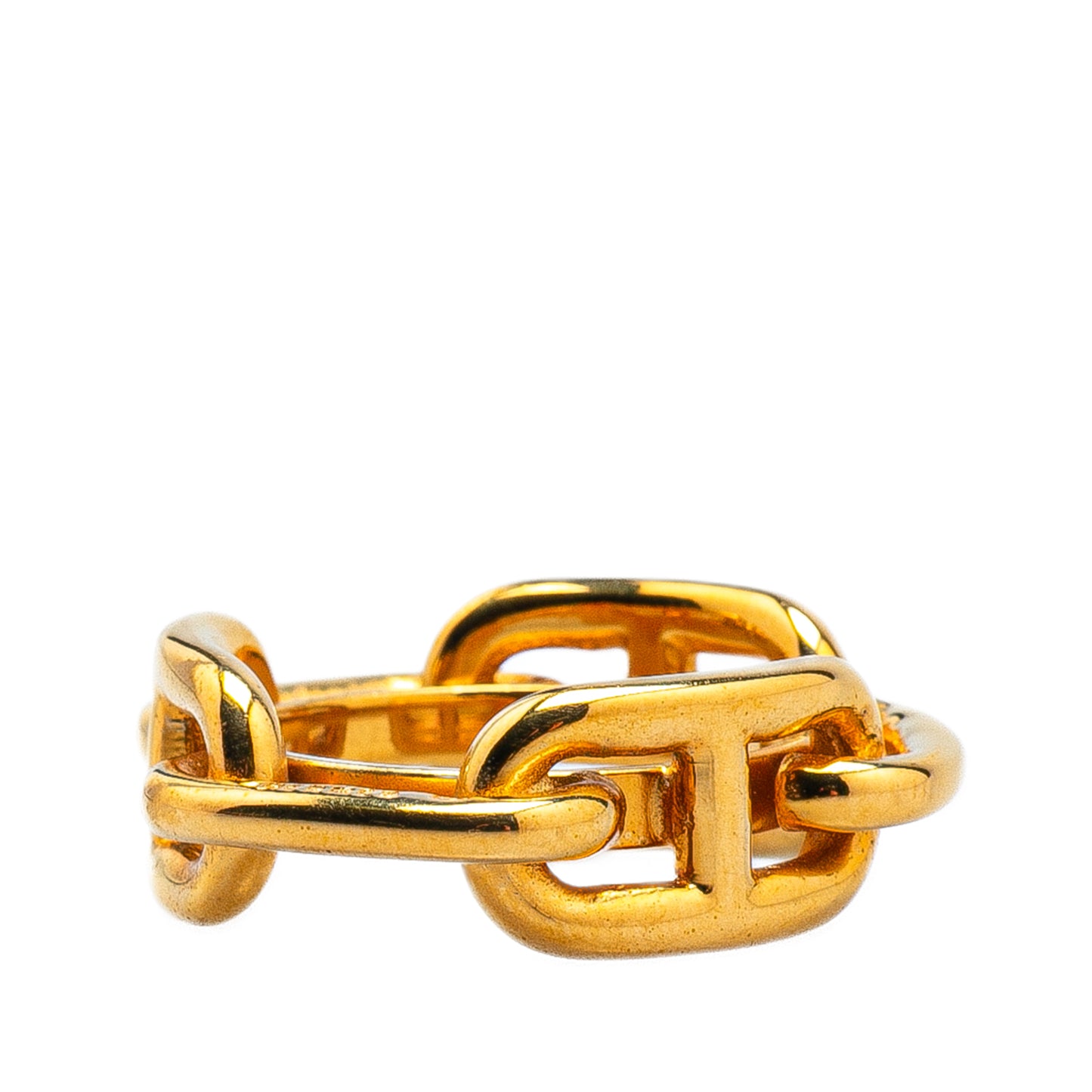 Hermès Gold Plated Chaine d'Ancre Scarf Ring