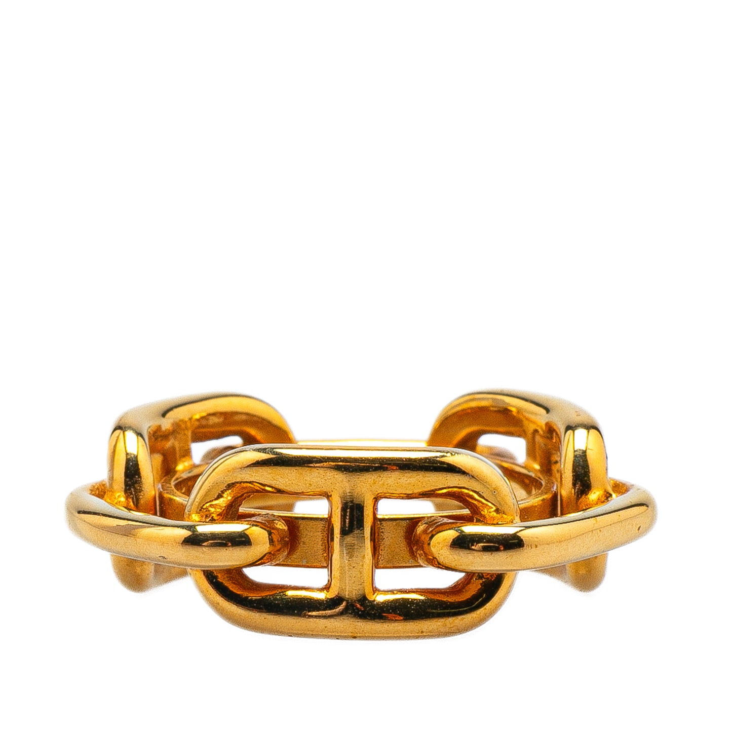 Hermès Gold Plated Chaine d'Ancre Scarf Ring
