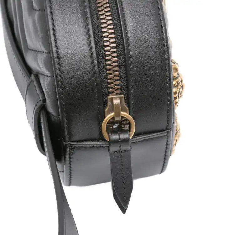 Gucci GG Marmont Matelasse Leather Animalier Belt Bag