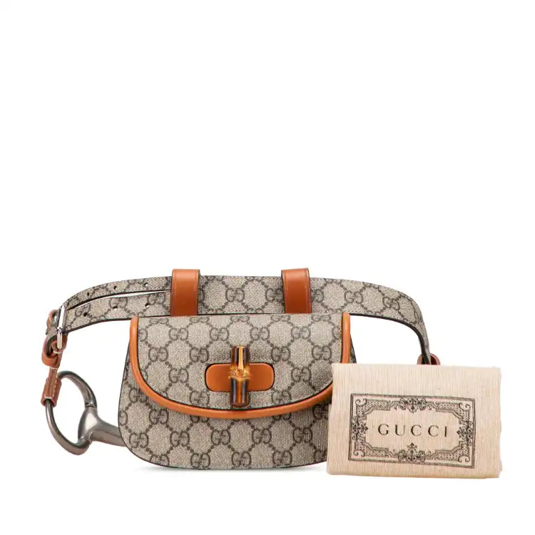 Gucci Mini GG Supreme Web Bamboo 1947 Belt Bag