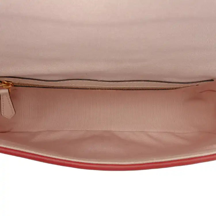 Fendi Zucca Embroidered Canvas Baguette Satchel
