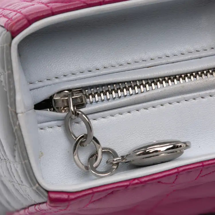 Dior Large Bicolor Lambskin Cannage Lady