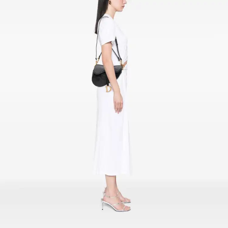 Dior Embossed Calfskin Jardin Botanique Saddle Bag