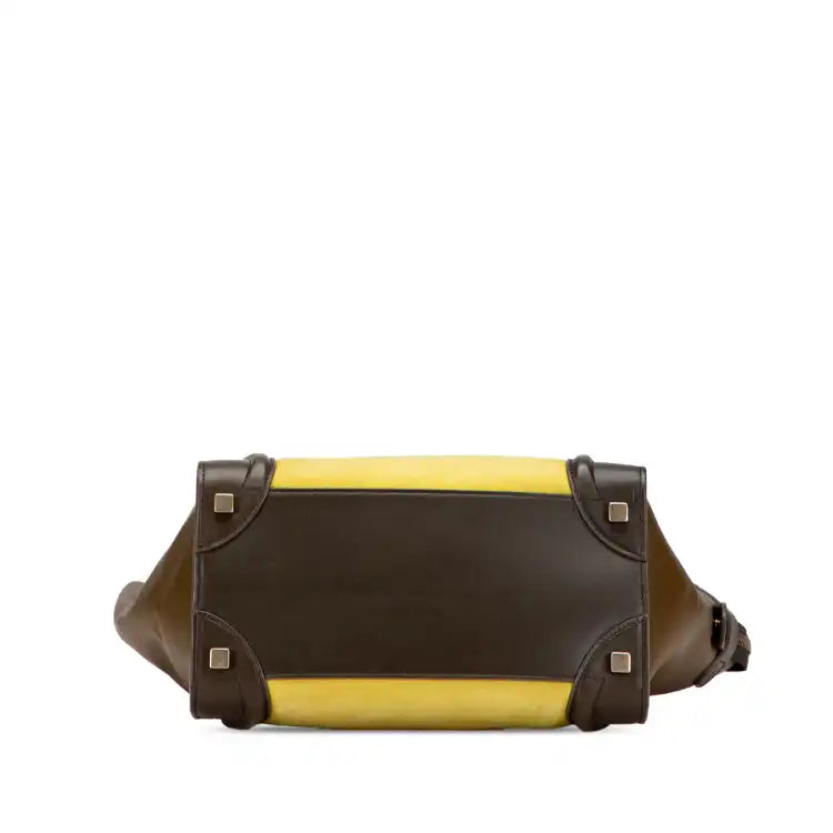 Celine Micro Tricolor Leather Luggage Tote