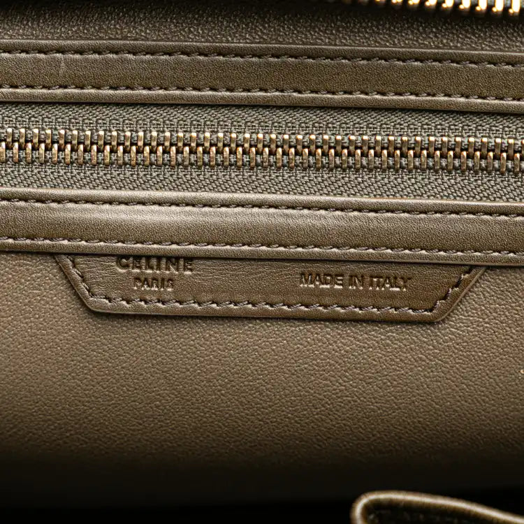 Celine Micro Tricolor Leather Luggage Tote