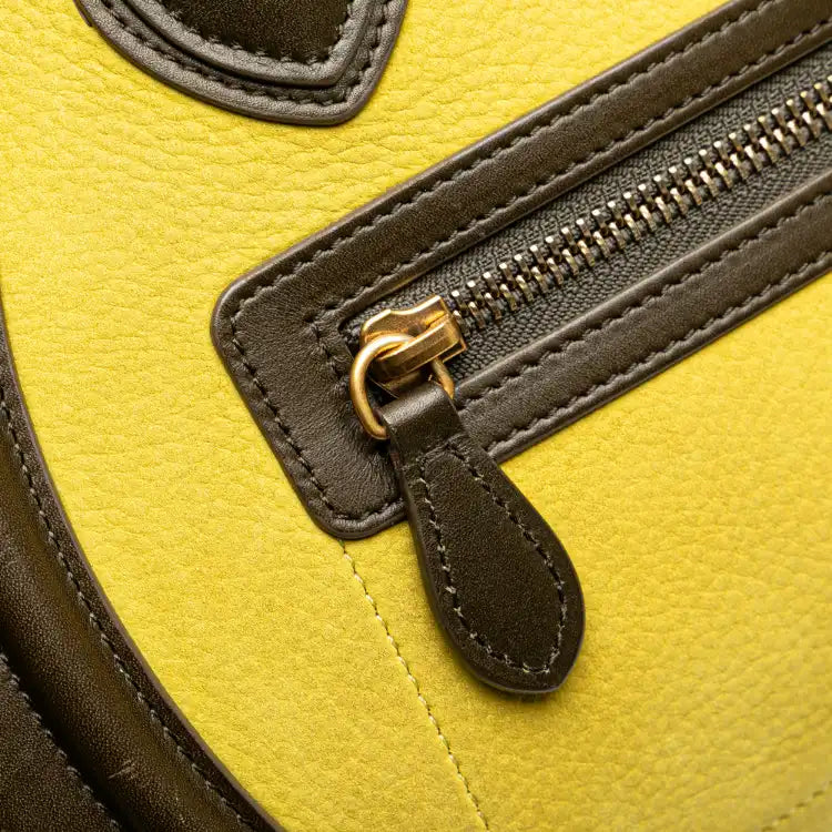 Celine Micro Tricolor Leather Luggage Tote