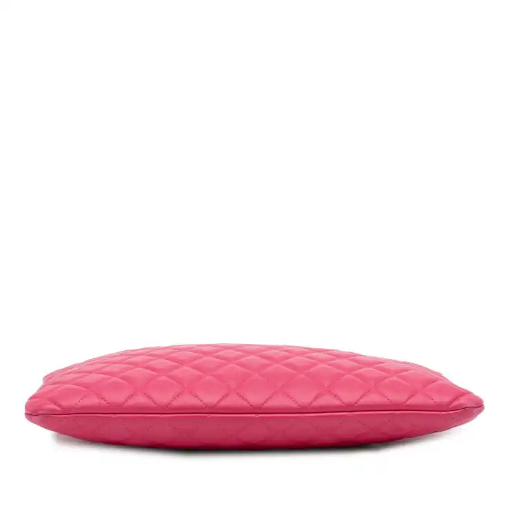 Chanel Large Quilted Lambskin O Case Clutch