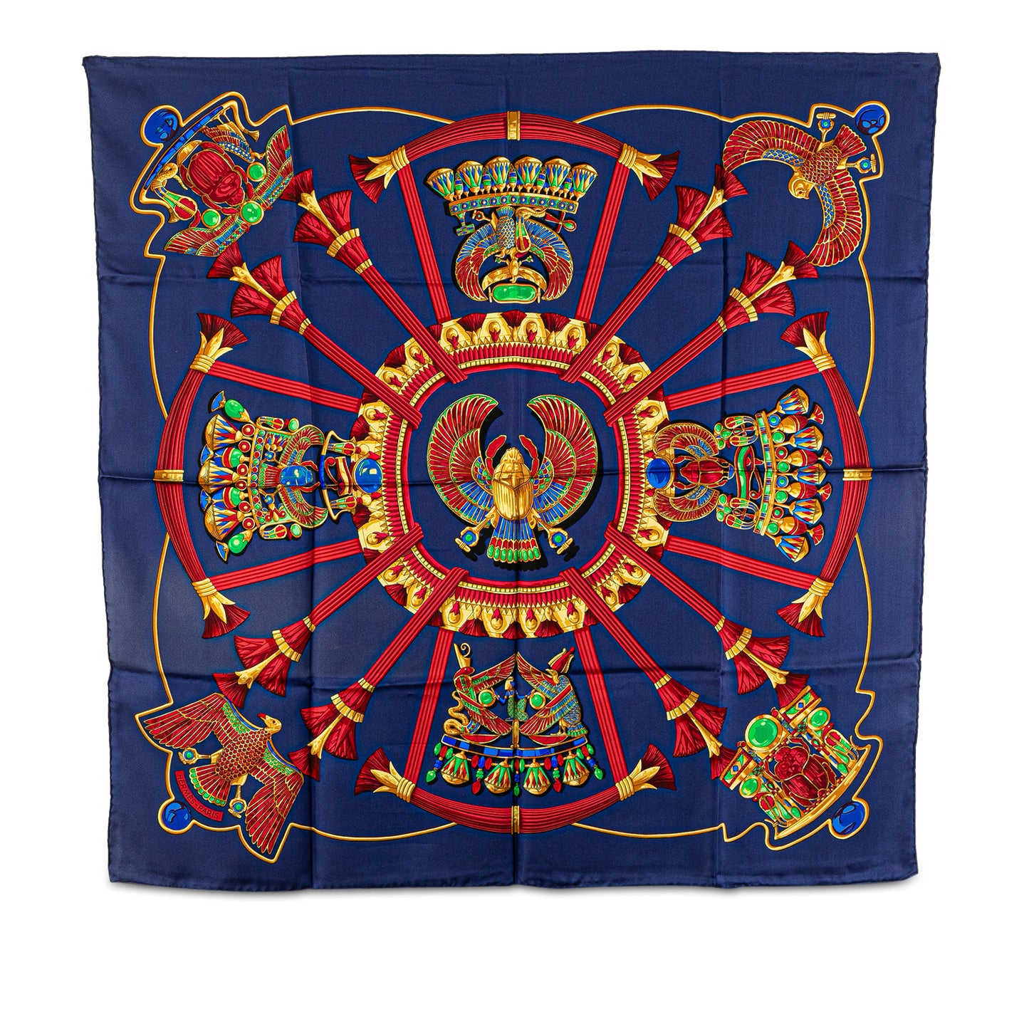 Hermès Scarabees Et Pectoraux Silk Scarf