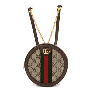 Gucci Mini GG Supreme Round Ophidia Backpack