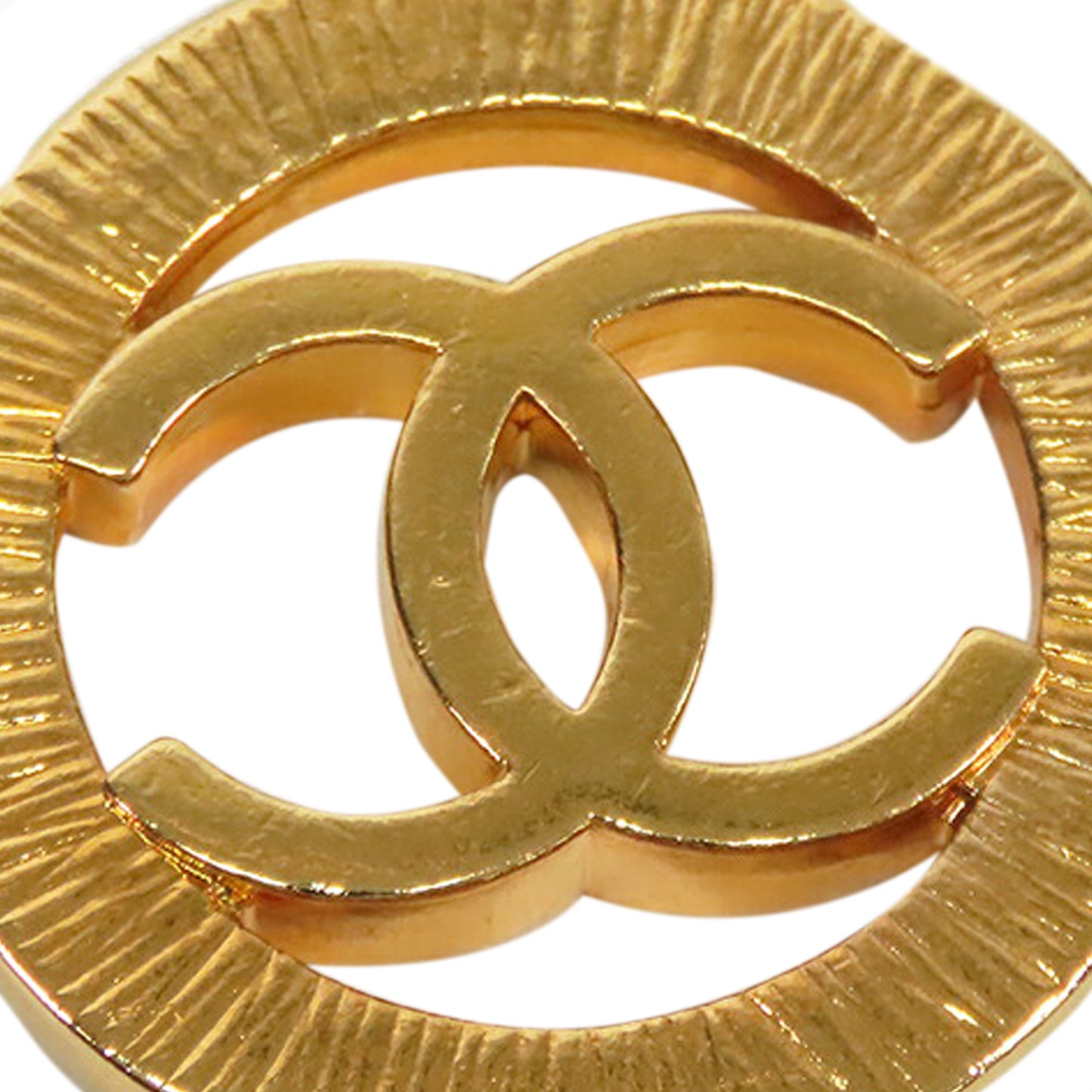 Chanel Gold Plated CC Medallion Leather Woven Chain Belt