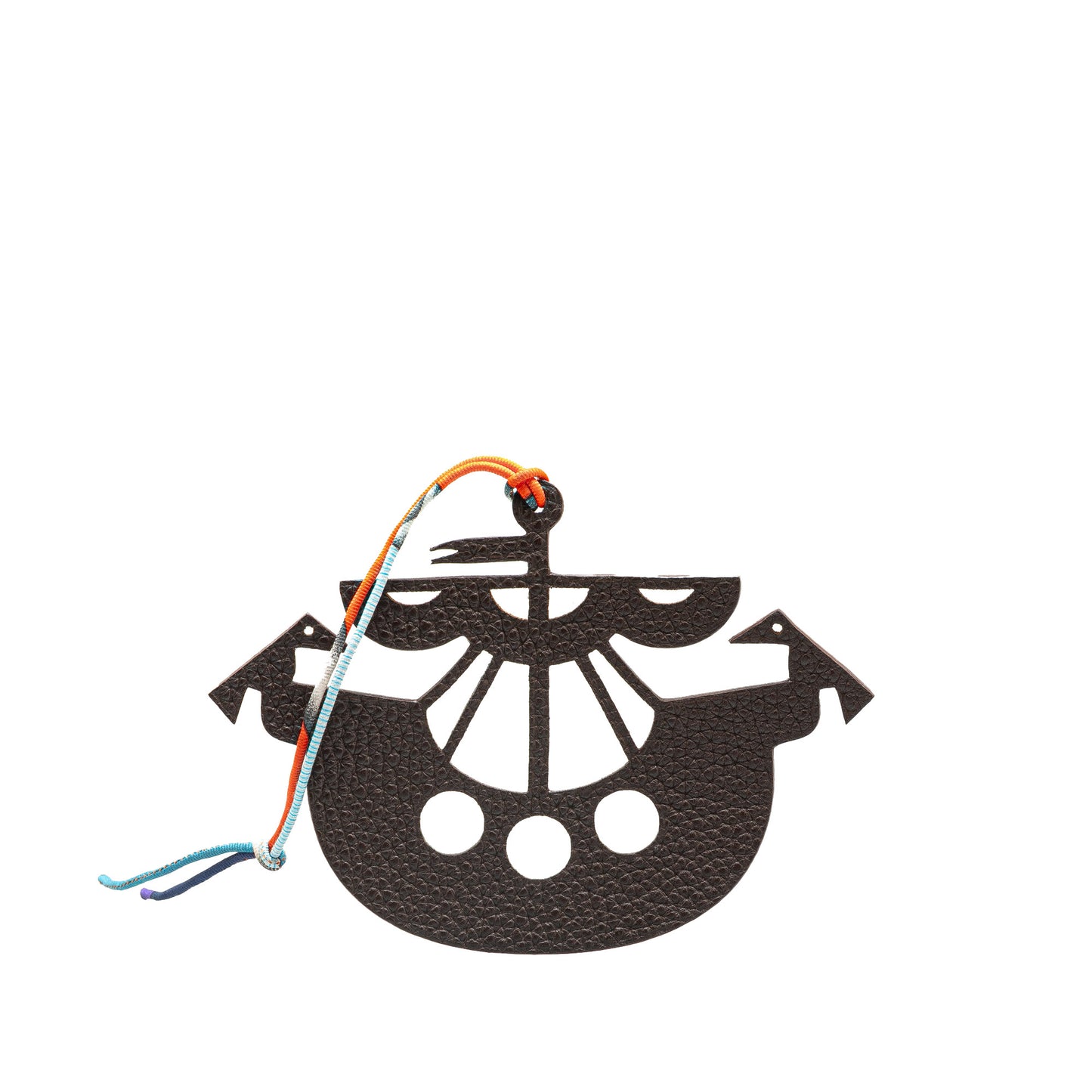 Hermès Leather Petit H Boat Bag Charm