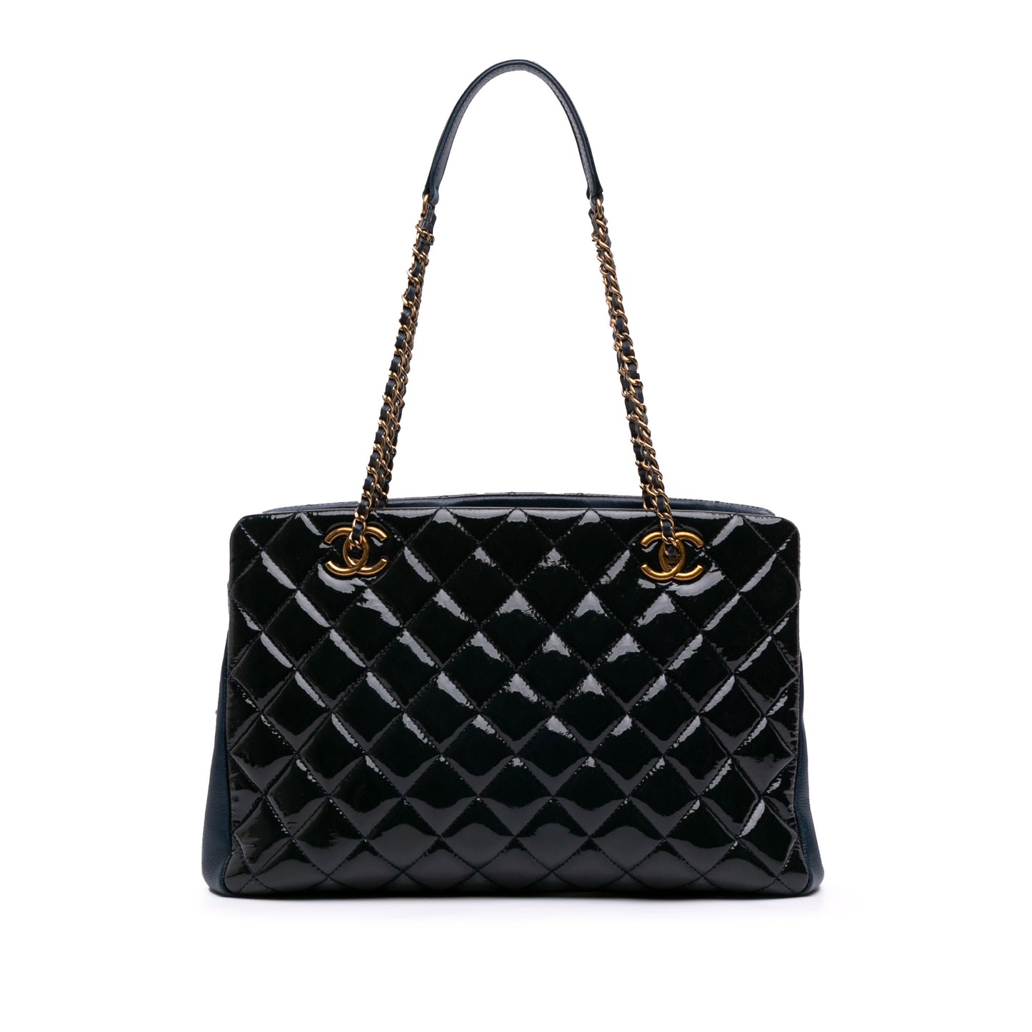 Chanel Paris Salzburg Patent and Goatskin CC Eyelet Tote
