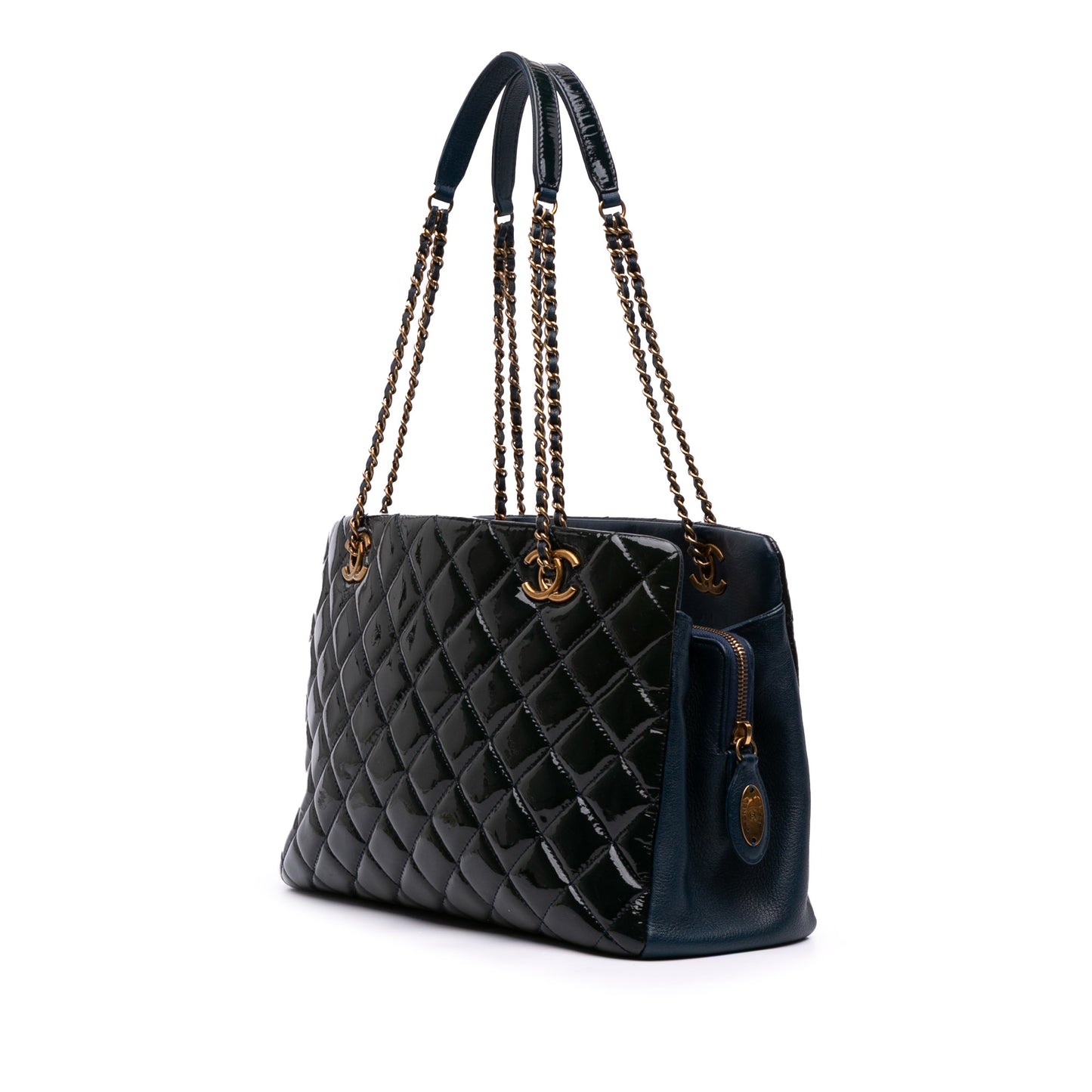 Chanel Paris Salzburg Patent and Goatskin CC Eyelet Tote