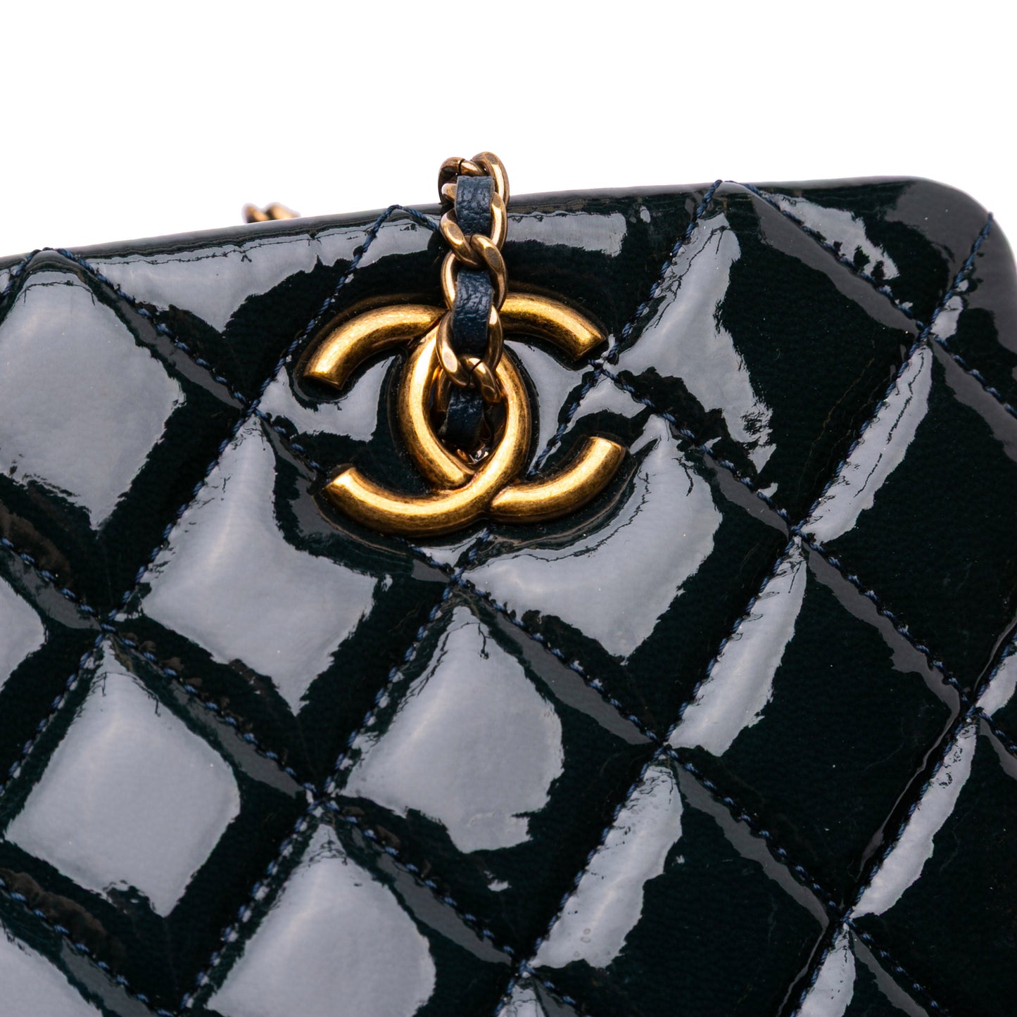 Chanel Paris Salzburg Patent and Goatskin CC Eyelet Tote