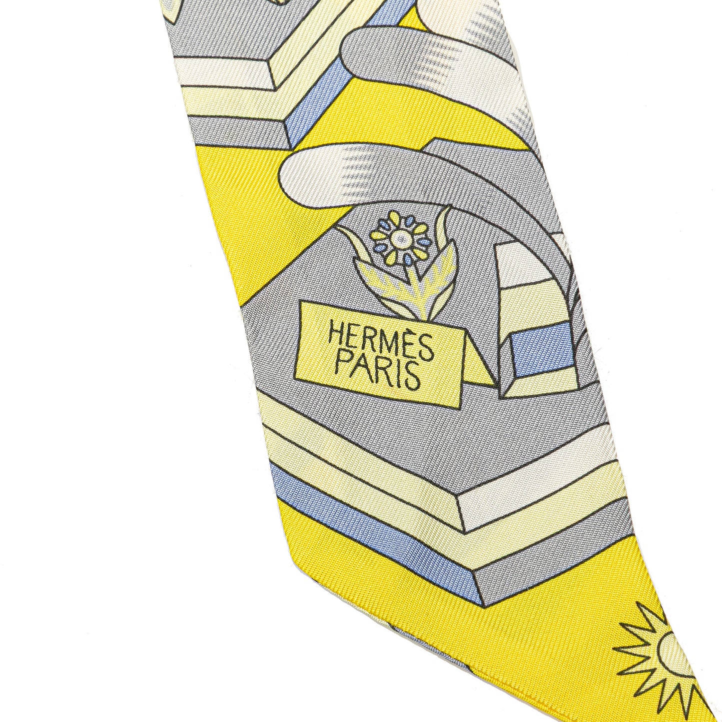 Hermès La Source de Pegase Silk Twilly Scarf