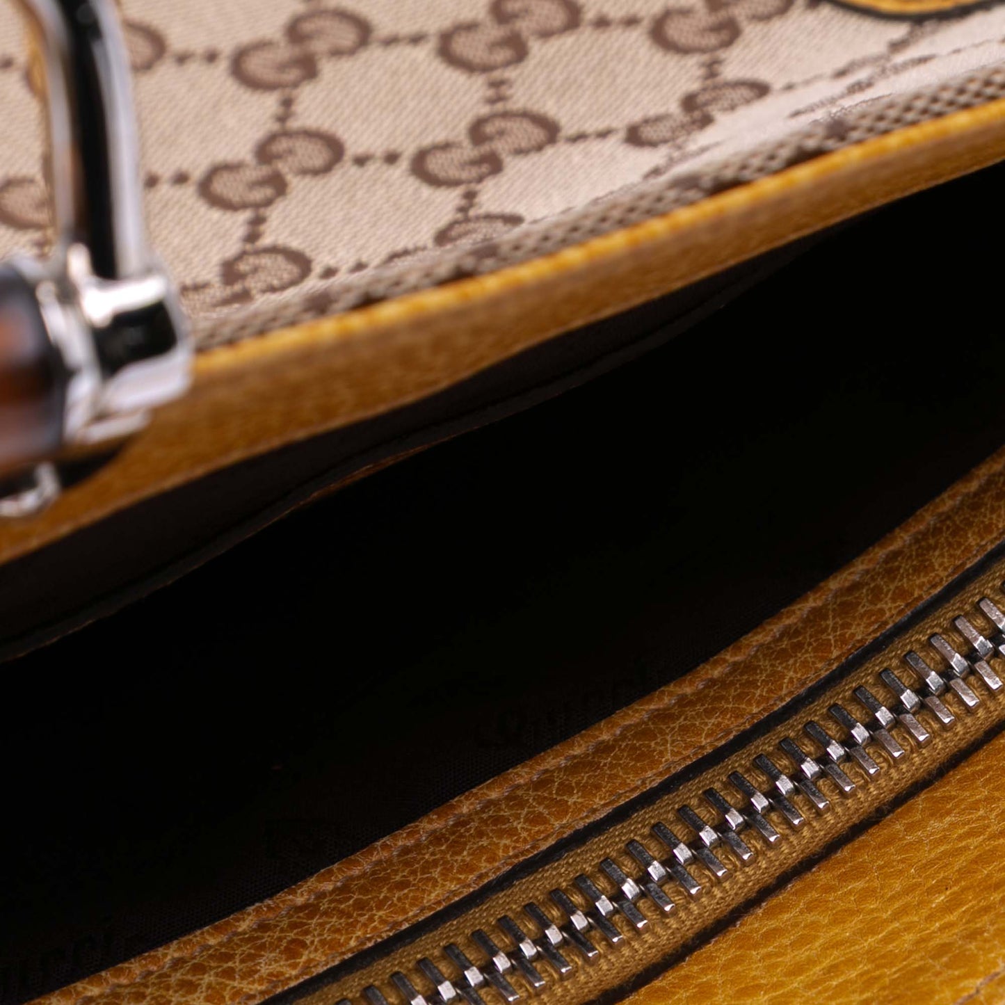 Gucci Medium GG Canvas Bamboo Libeccio Tote