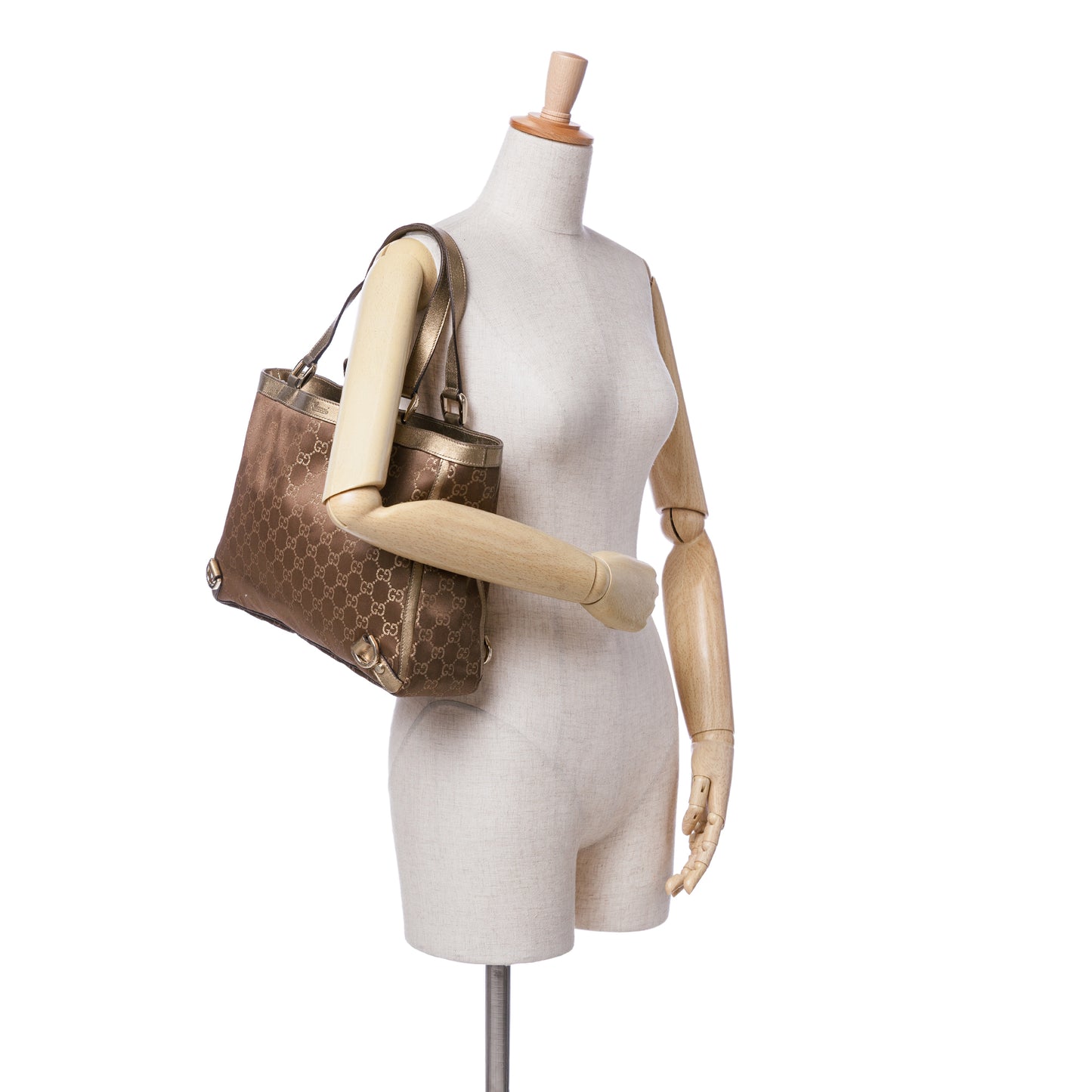 Gucci GG Satin Abbey D Ring Tote