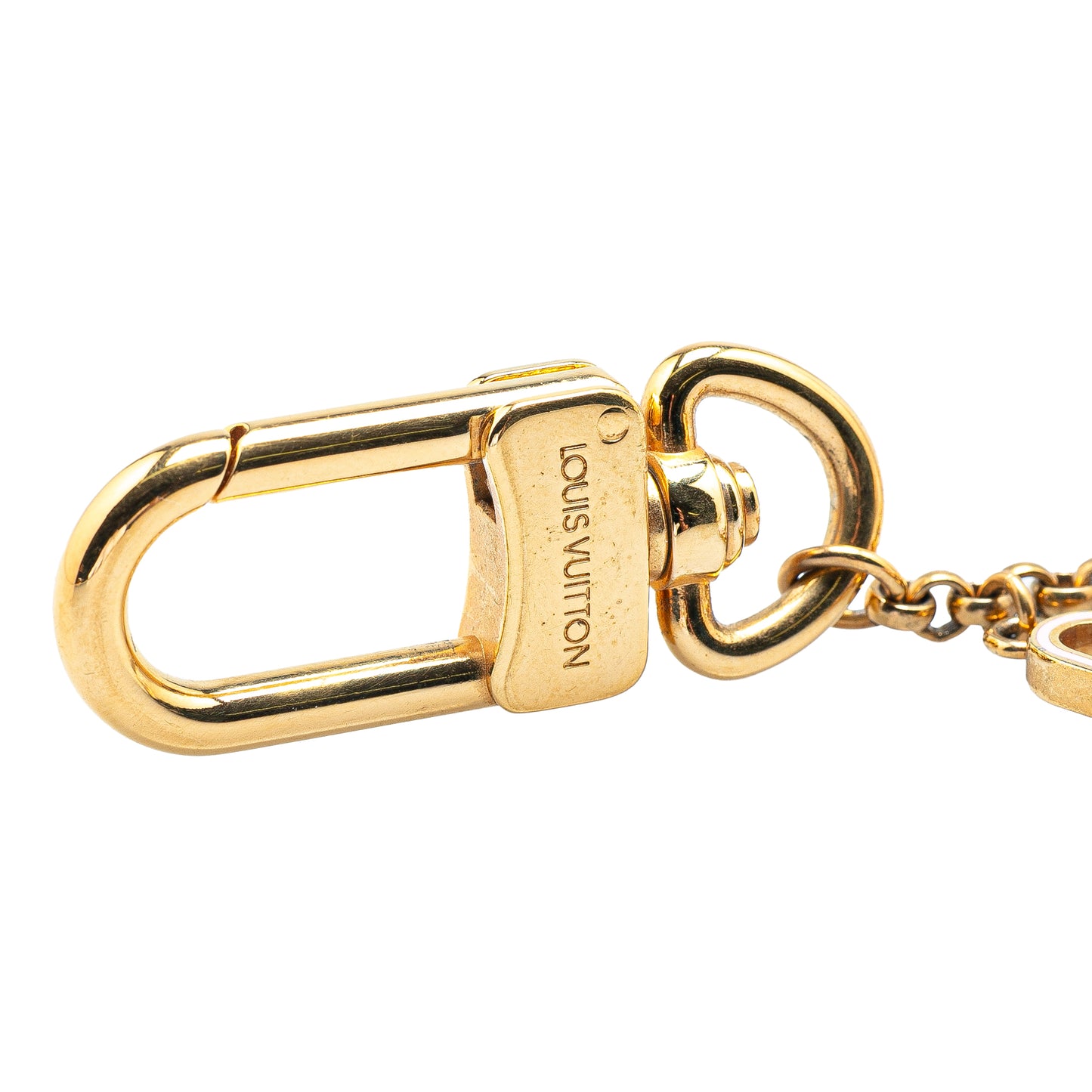 Louis Vuitton Gold Plated Monogram Pretty Charms Key Chain Holder and Bag Charm