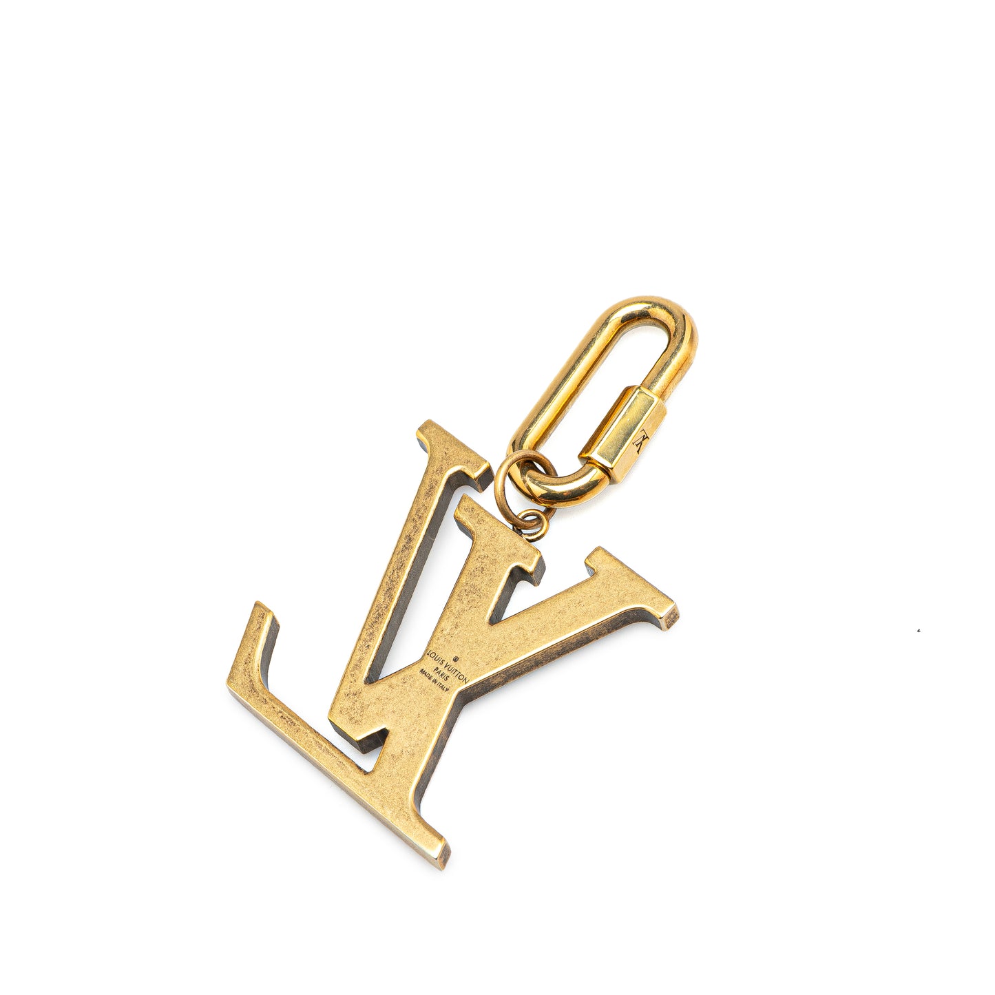 Louis Vuitton Gold Plated LV Flag Key Ring and Bag Charm